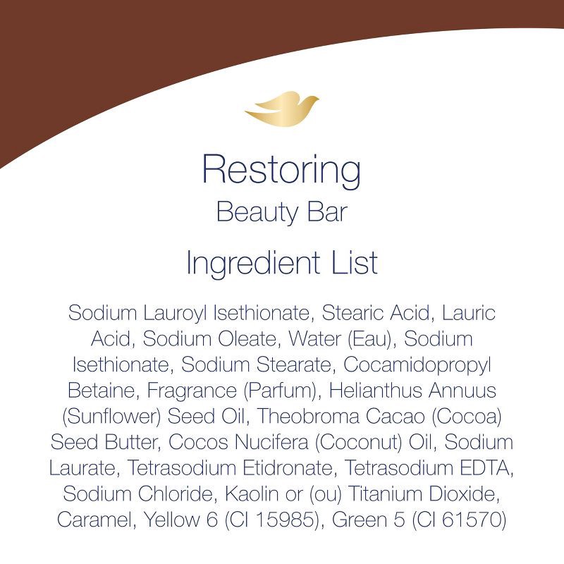 slide 7 of 12, Dove Beauty Restoring Coconut & Cocoa Butter Beauty Bar Soap – 8pk/3.75oz, 30 oz