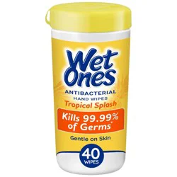 Wet Ones Antibacterial Hand Wipes Canister - Tropical Splash - 40ct
