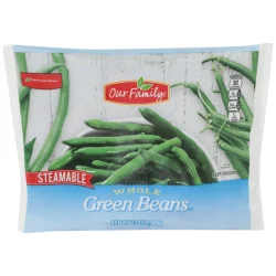 Our Family Whole Green Beans Steamable Bag
