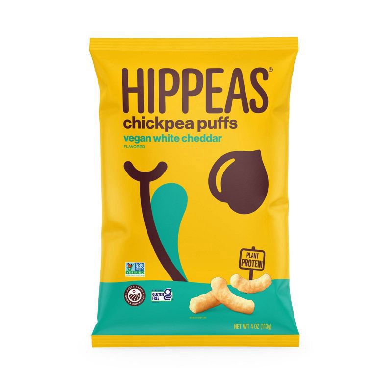slide 1 of 5, HIPPEAS White Cheddar Chickpea Puffs, 4 oz