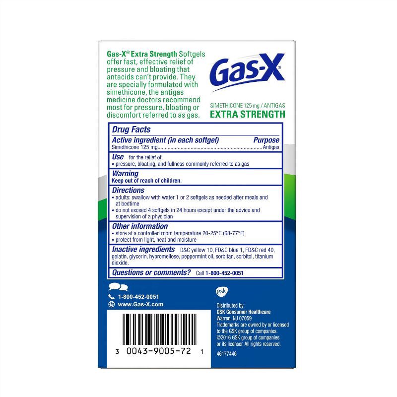 GasX Extra Strength Softgel for Gas Relief 72ct 72 ct Shipt