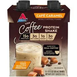 Atkins Café Caramel Iced Coffee Protein Shake - 4ct/44 fl oz