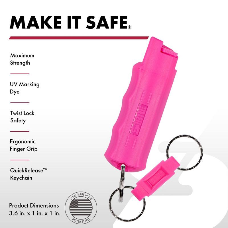 slide 2 of 8, Sabre Pepper Spray Pink, 1 ct