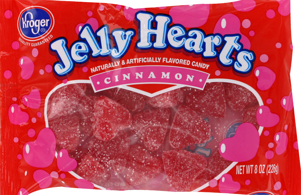 slide 1 of 1, Kroger Cinnamon Jelly Hearts, 8 oz