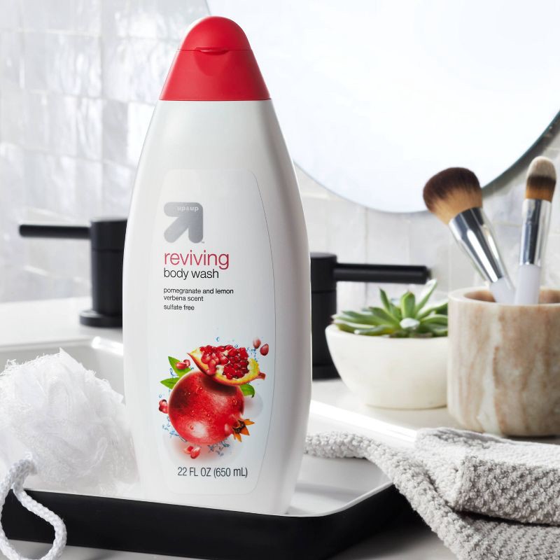 slide 2 of 4, Pomegranate and Lemon Verbena Body Wash - 22 fl oz - up&up™, 22 fl oz