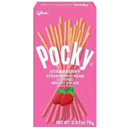 Glico Pocky Strawberry Cream Covered Biscuit Sticks - 2.47oz