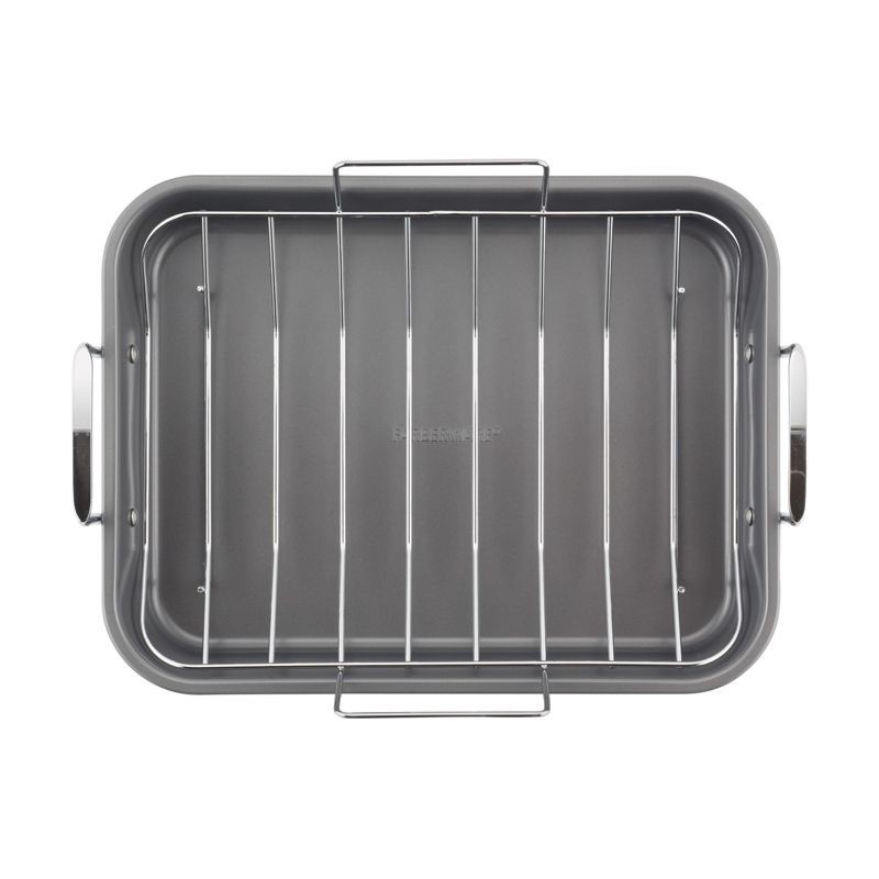 slide 3 of 5, Farberware 12" x 16" Nonstick Roaster with Rack, 1 ct