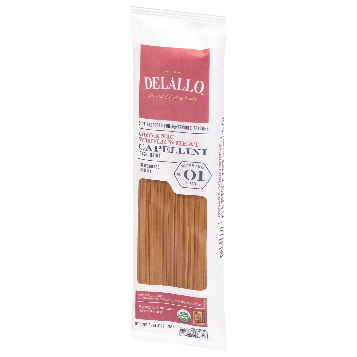 slide 5 of 13, DeLallo Organic Whole Wheat Capellini 16 oz, 16 oz