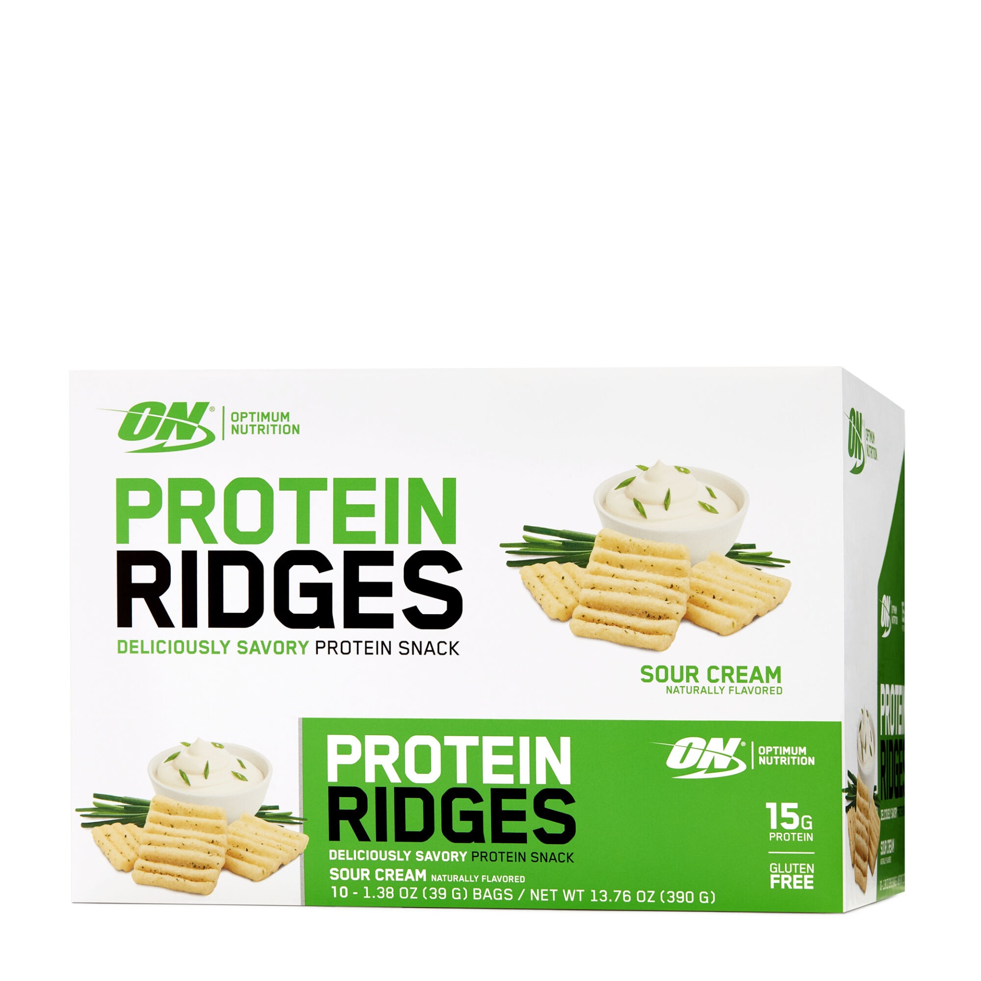 slide 1 of 1, Optimum Nutrition Protein Ridges - Sour Cream, 10 ct