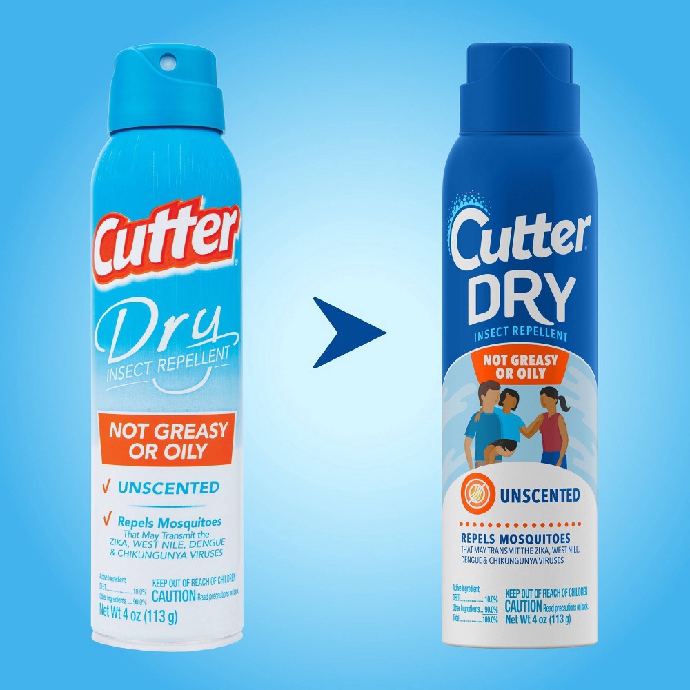 slide 3 of 8, Cutter Dry Insect Repellent Aerosol, 4 oz
