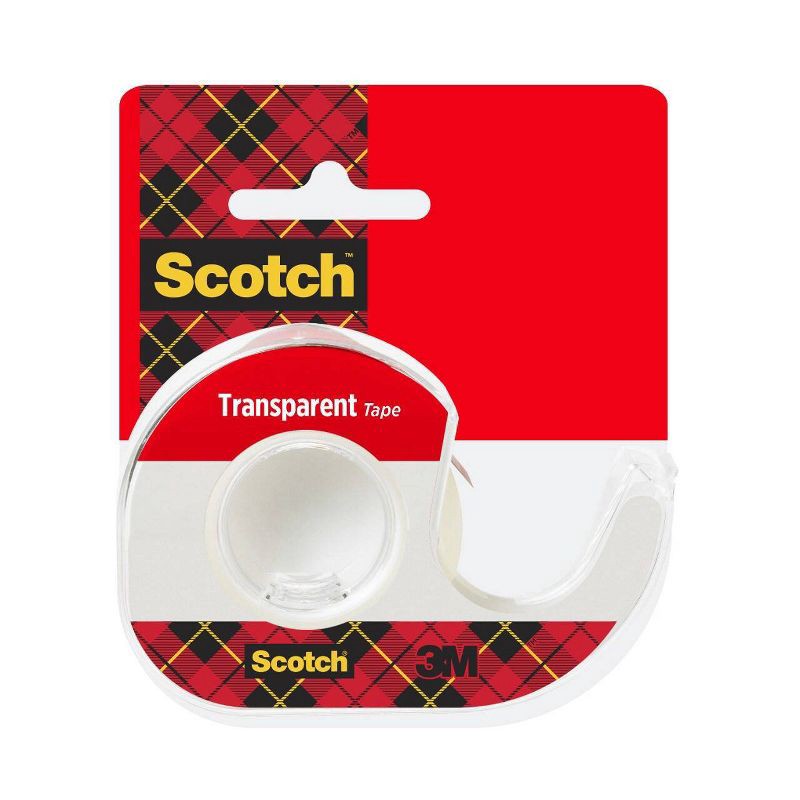 slide 2 of 14, Scotch Transparent Tape Gloss Finish 1/2 in x 700', 1 ct