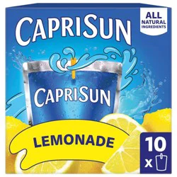 Capri Sun Lemonade Juice Boxes - 10pk/6 fl oz Pouches: No Artificial Colors, No Artificial Flavors, No Preservatives