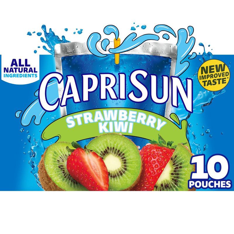 slide 1 of 9, Capri Sun Strawberry Kiwi Juice Boxes - 10pk/6 fl oz Pouches, 10 ct; 6 fl oz
