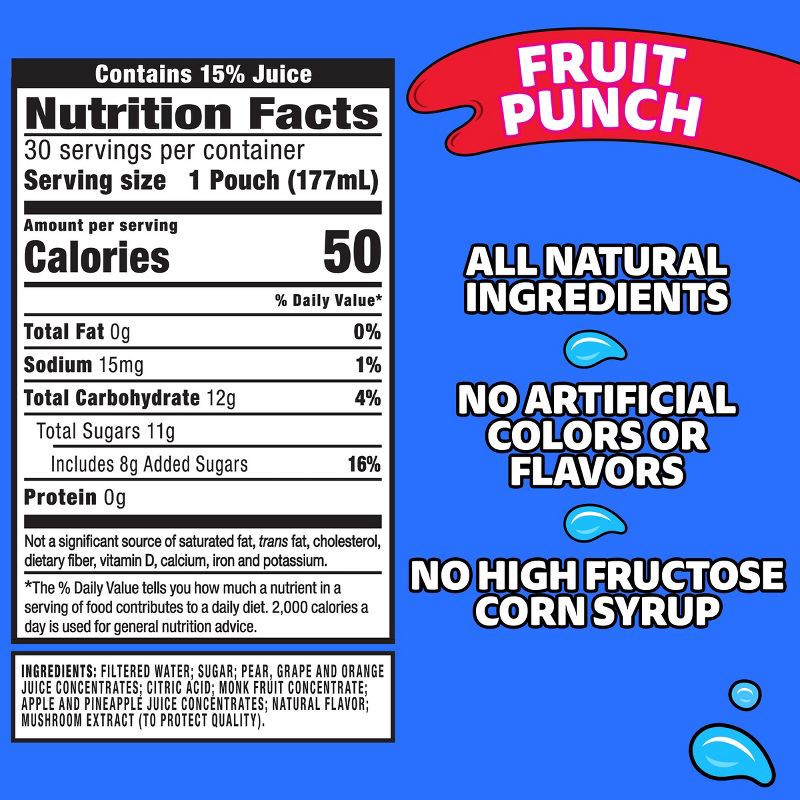 slide 9 of 9, Capri Sun Fruit Punch Juice Boxes - 30pk/6 fl oz Pouches, 30 ct; 6 fl oz