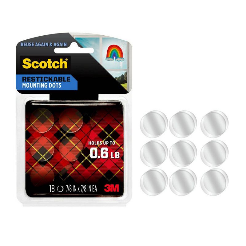 slide 3 of 8, Scotch 18ct Restickable Mounting Dots, 18 ct