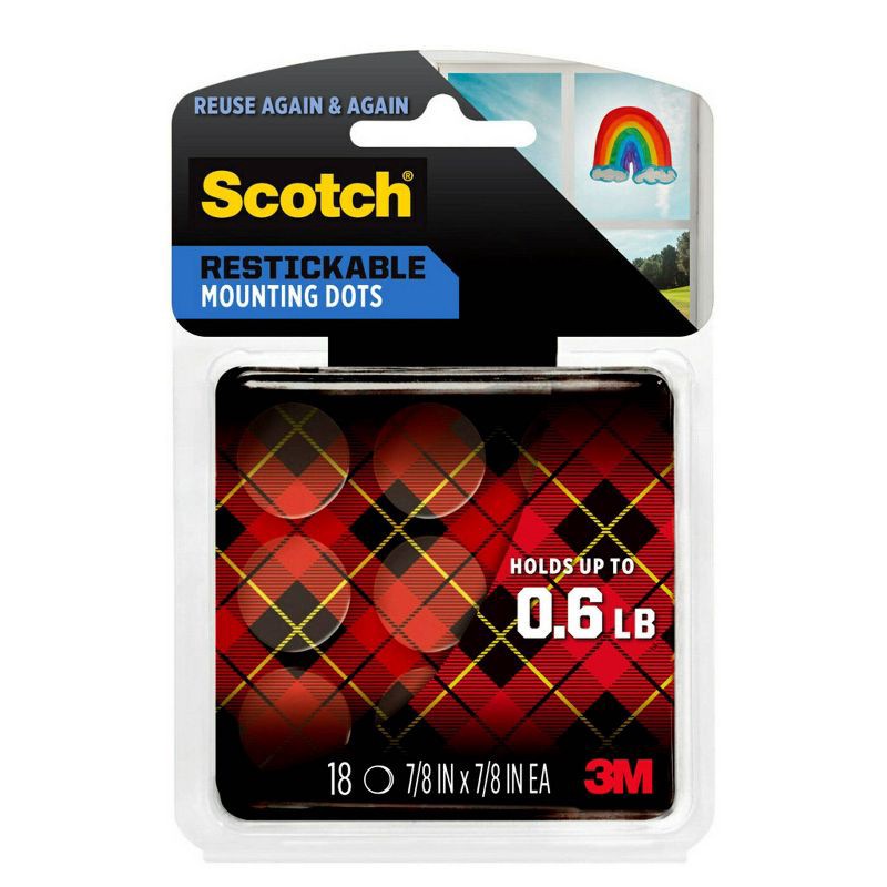 slide 1 of 8, Scotch 18ct Restickable Mounting Dots, 18 ct