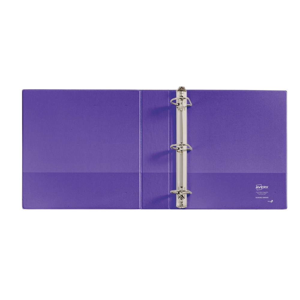 slide 3 of 4, Avery 2" Durable View Ring Binder Purple, 1 ct