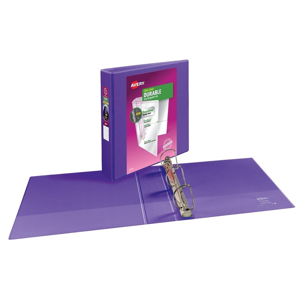 slide 4 of 4, Avery 2" Durable View Ring Binder Purple, 1 ct