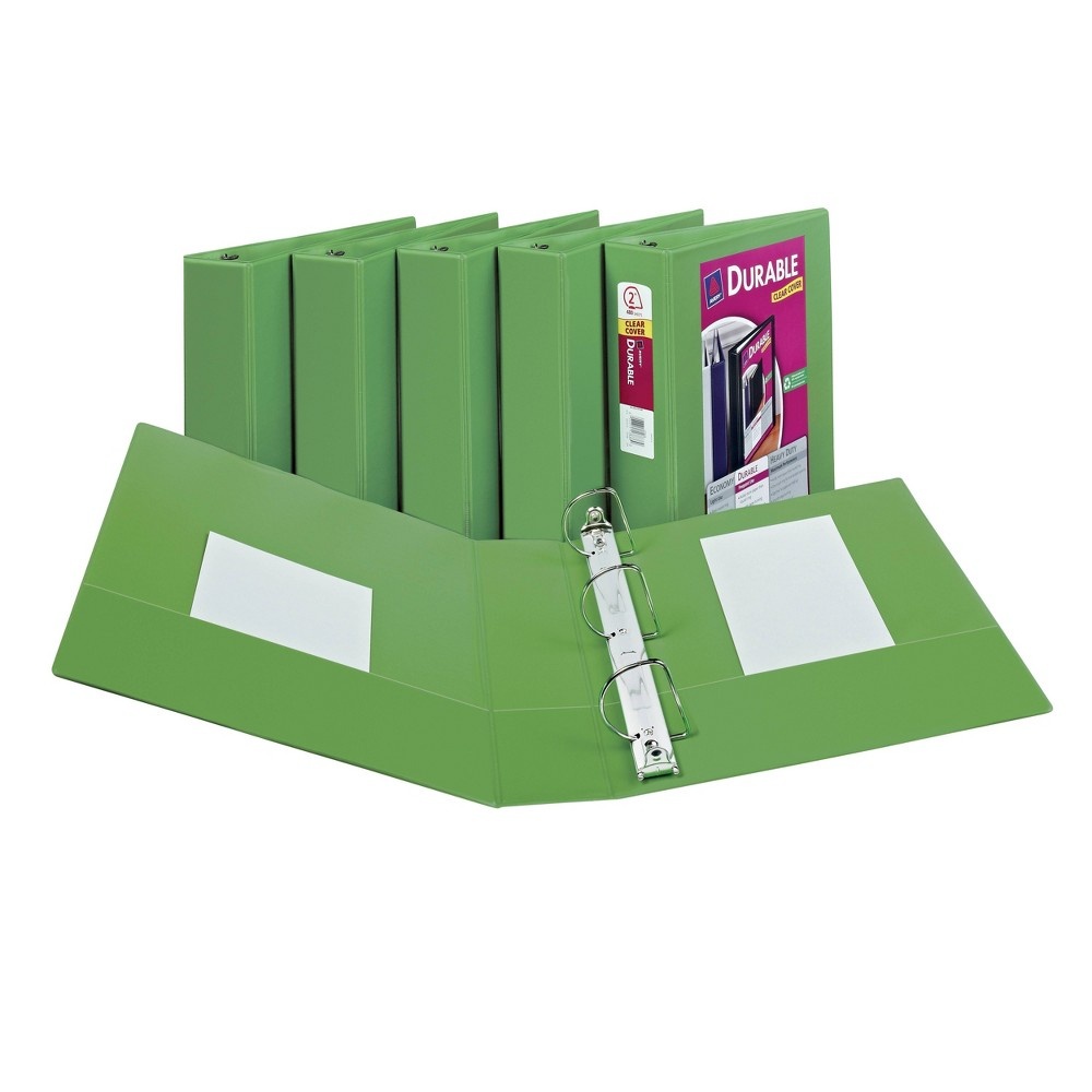 slide 3 of 3, Avery 2" Slant Rings Capacity Durable View Binder - Green, 1 ct