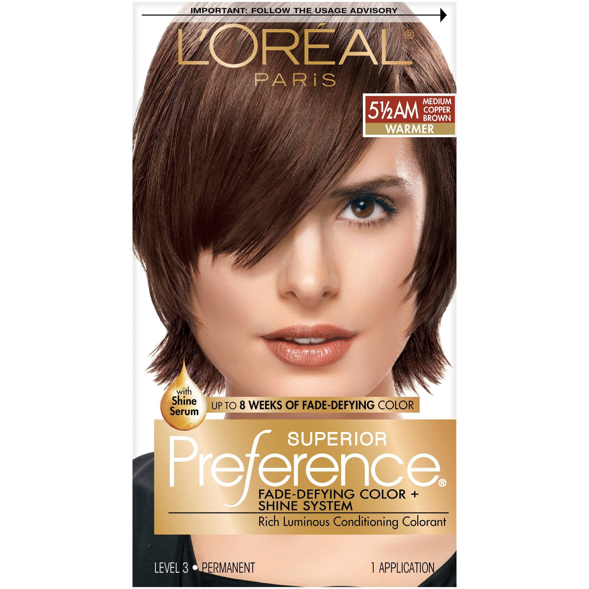 slide 1 of 8, L'Oreal Paris Superior Preference Fade-Defying Color + Shine System - 5.5AM Medium Copper Brown - 1 Kit, 1 ct