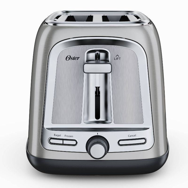 Oster 2 Slice, Bread, Bagel Toaster, Metallic Grey