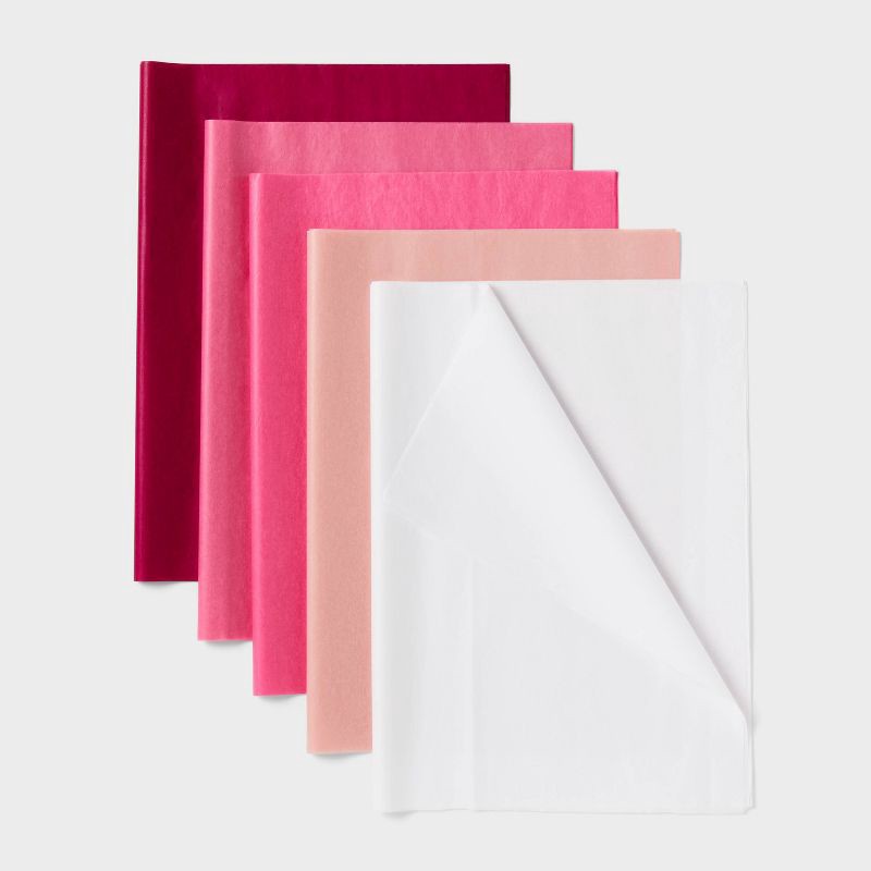 slide 1 of 3, 20ct Tissue Paper Pink - Spritz™: Gift Bag Tissue, All Occasions, 16.5" x 24", 20 Pack, 20 ct