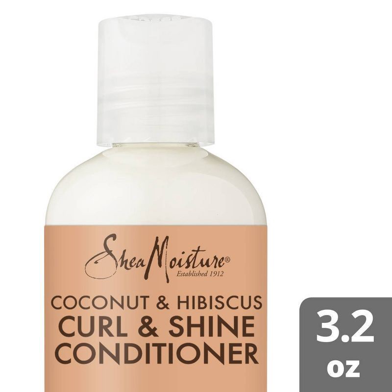 slide 7 of 7, SheaMoisture Coconut & Hibiscus Curl & Shine Conditioner - 3.2 fl oz, 3.2 fl oz