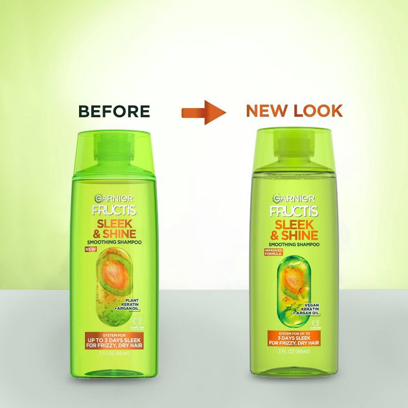 slide 9 of 11, Garnier Fructis Sleek & Shine Shampoo- Travel Size - 3 fl oz, 3 fl oz