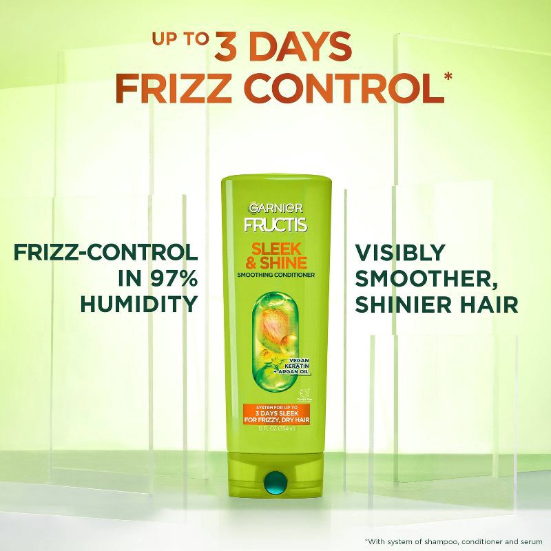 slide 4 of 10, Garnier Fructis Sleek & Shine Conditioner -Travel Size - 3 fl oz, 3 fl oz