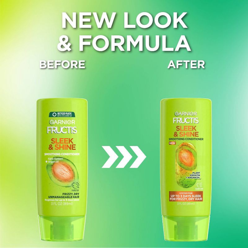 slide 5 of 7, Garnier Fructis Sleek & Shine Conditioner -Travel Size - 3 fl oz, 3 fl oz