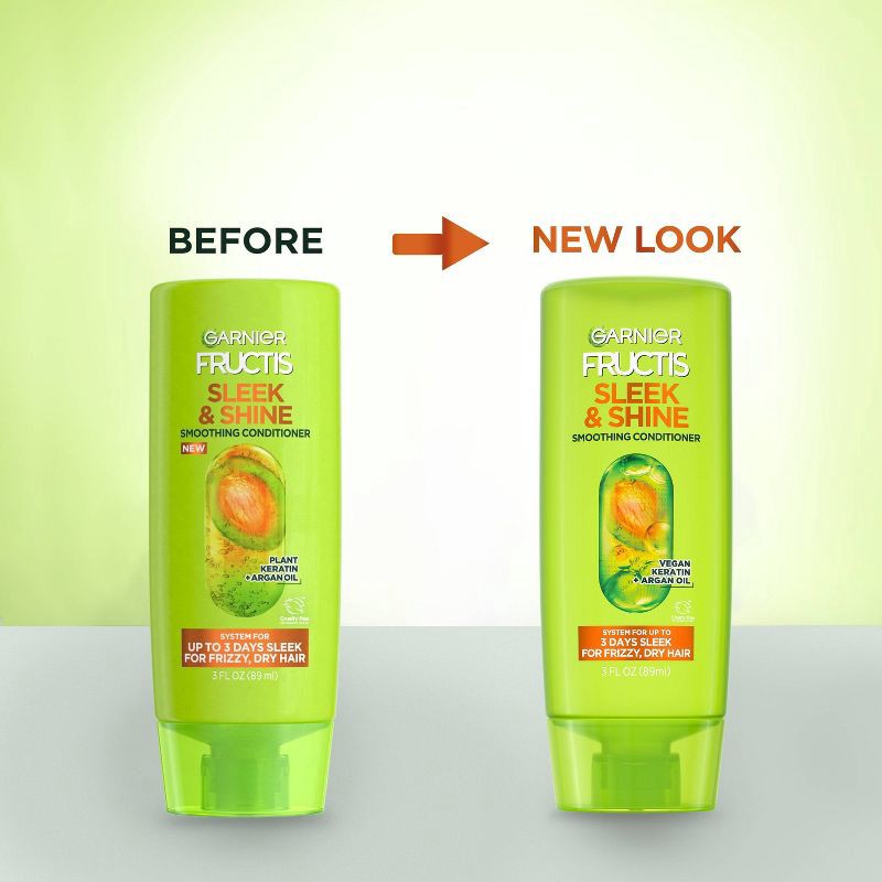 slide 9 of 10, Garnier Fructis Sleek & Shine Conditioner -Travel Size - 3 fl oz, 3 fl oz
