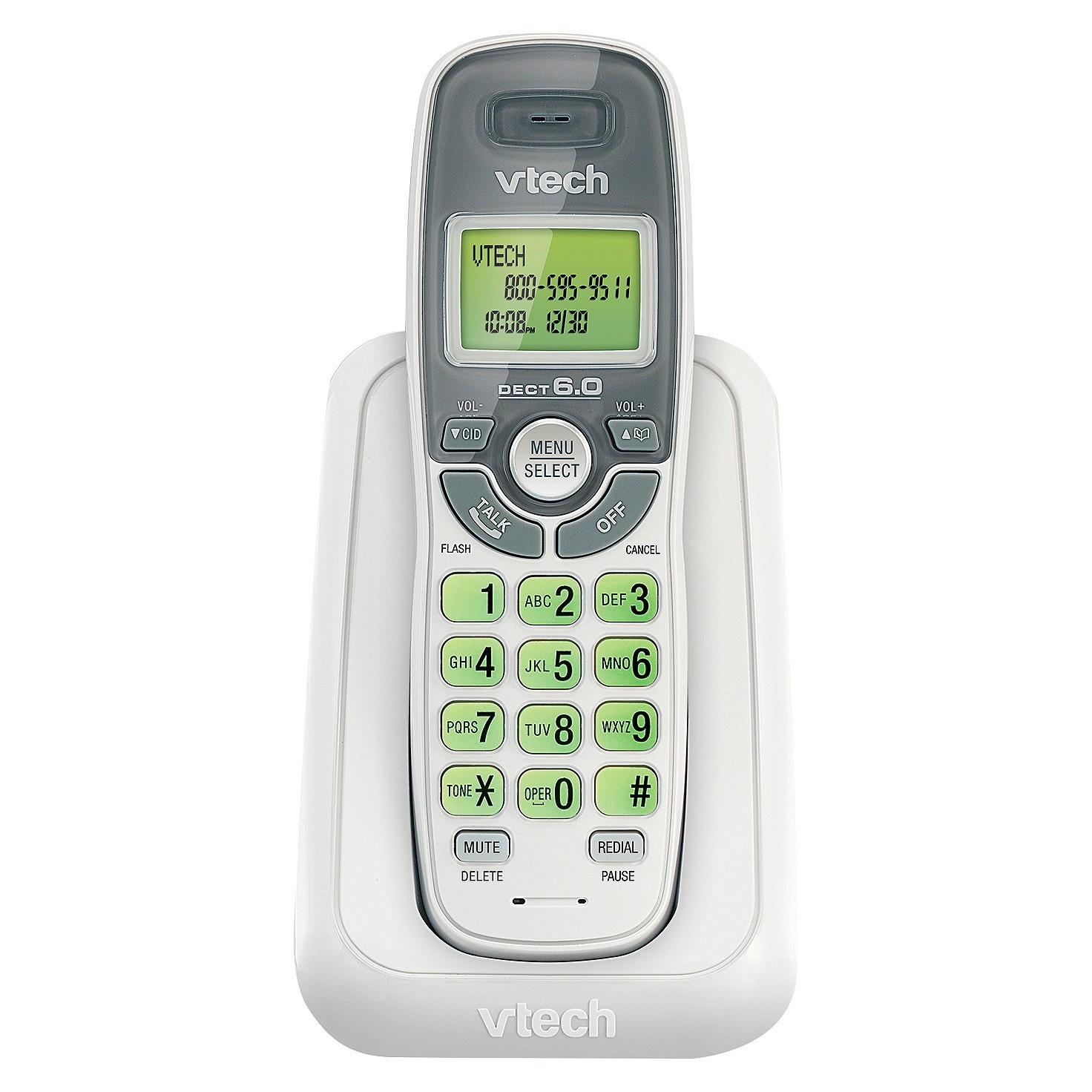 slide 1 of 1, VTech Cordless Phone with Caller Id/Call Waiting 1 Handset - White, 1 ct
