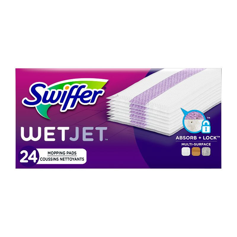 slide 1 of 5, Swiffer WetJet Multi-Surface Floor Cleaner Spray Moping Pads Refill - Unscented - 24ct, 24 ct