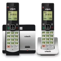 V-Tech VTech DECT 6.0 Expandable Cordless Phone w/ 2 Handsets - Silver CS5119-2