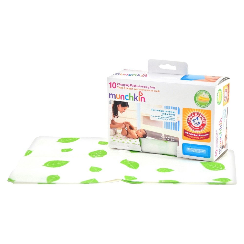 slide 3 of 4, Munchkin Arm & Hammer Disposable Changing Pads, 10 ct