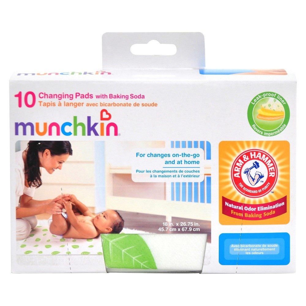 slide 4 of 4, Munchkin Arm & Hammer Disposable Changing Pads, 10 ct