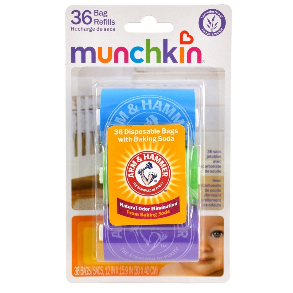 slide 3 of 3, Munchkin Arm & Hammer Diaper Bag Dispenser Refills, 36 ct