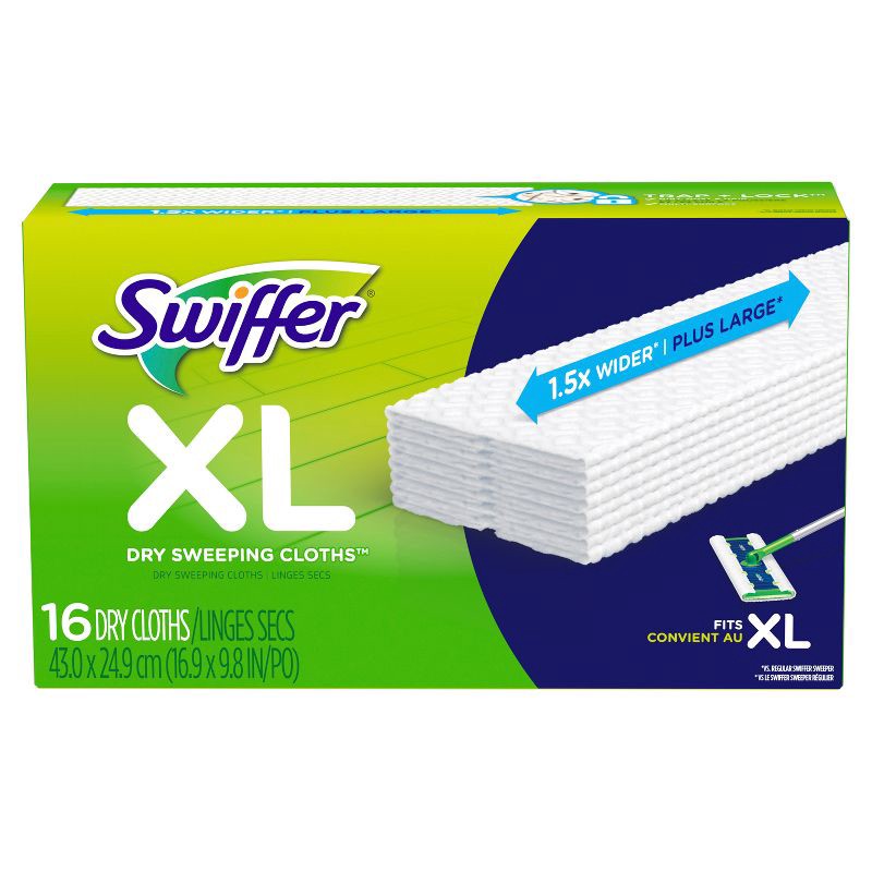 slide 2 of 10, Swiffer Sweeper XL Dry Pad Refill Sweeping Cloths - 16ct, 16 ct