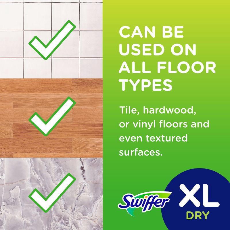 slide 8 of 10, Swiffer Sweeper XL Dry Pad Refill Sweeping Cloths - 16ct, 16 ct