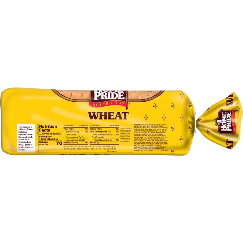 slide 12 of 14, Home Pride Wheat Sliced Bread - 20oz, 20 oz