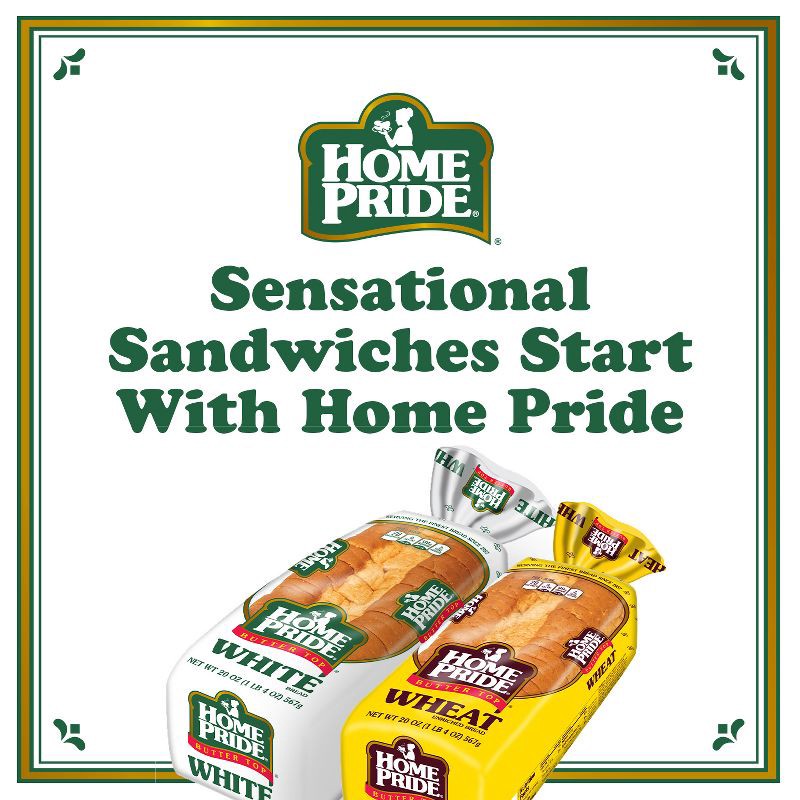 slide 7 of 14, Home Pride Wheat Sliced Bread - 20oz, 20 oz