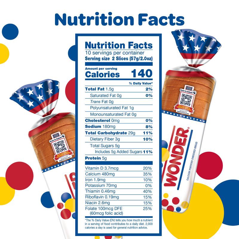 slide 7 of 16, Wonder Round Top White Sliced Bread - 20oz, 20 oz