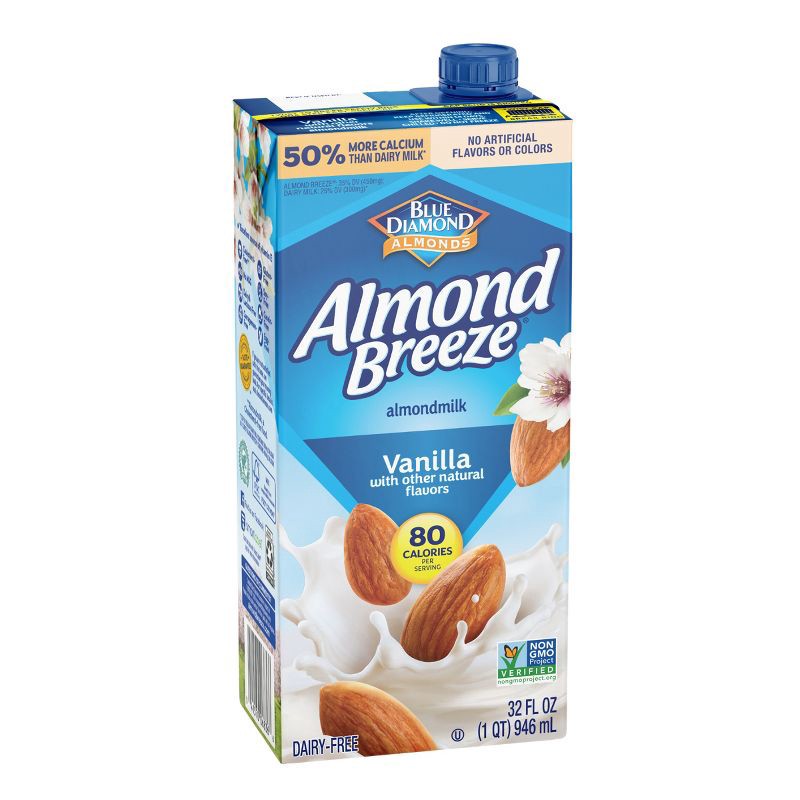 slide 2 of 10, Blue Diamond Almonds Almond Breeze Vanilla Almond Milk Shelf Stable - 1qt, 1 qt