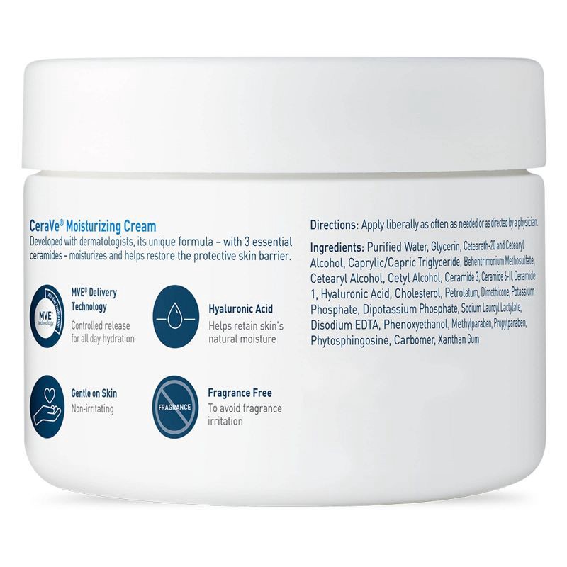 slide 2 of 9, CeraVe Moisturizing Face & Body Cream for Normal to Dry Skin - 12 fl oz, 12 fl oz