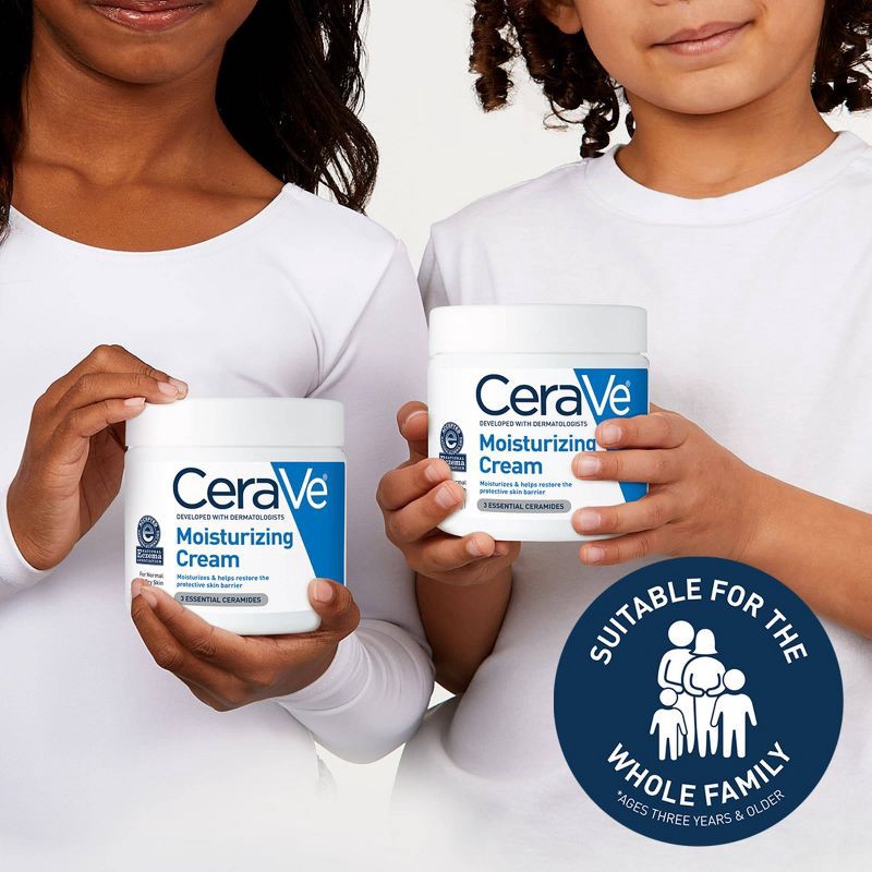 slide 6 of 9, CeraVe Moisturizing Face & Body Cream for Normal to Dry Skin - 12 fl oz, 12 fl oz
