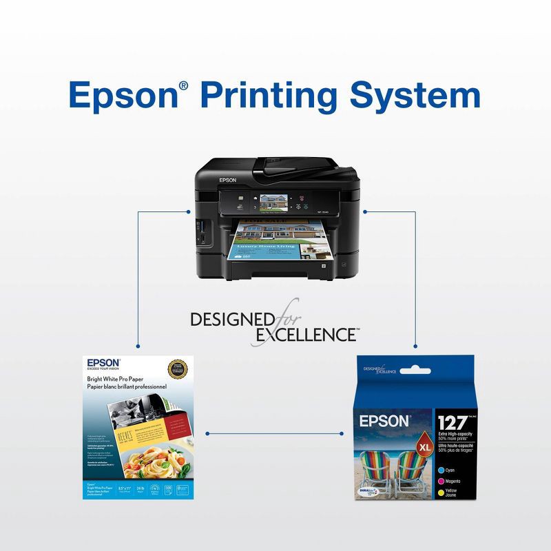 slide 5 of 7, Epson 127XL Single Ink Cartridge - Black (T127120-CP): High Yield Printer Cartridge, 1 ct