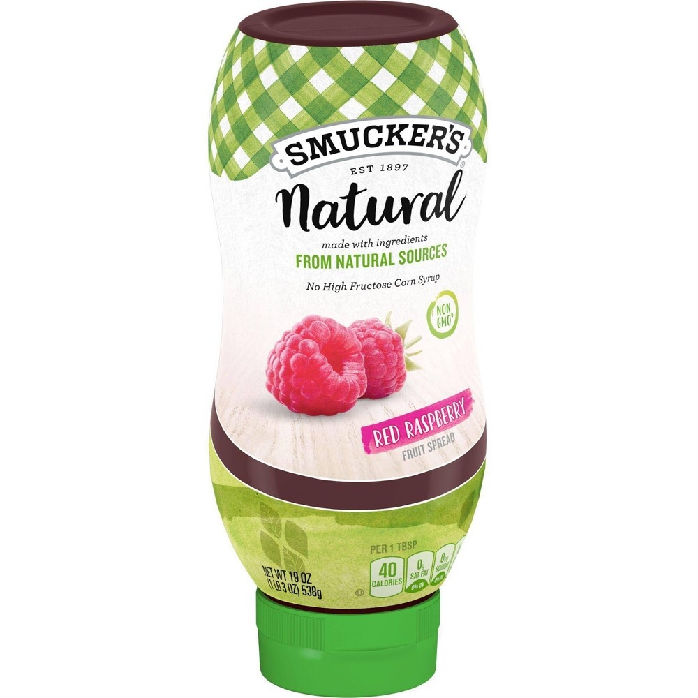 slide 3 of 3, Smucker's Natural Red Raspberry Fruit Spread, 19 oz