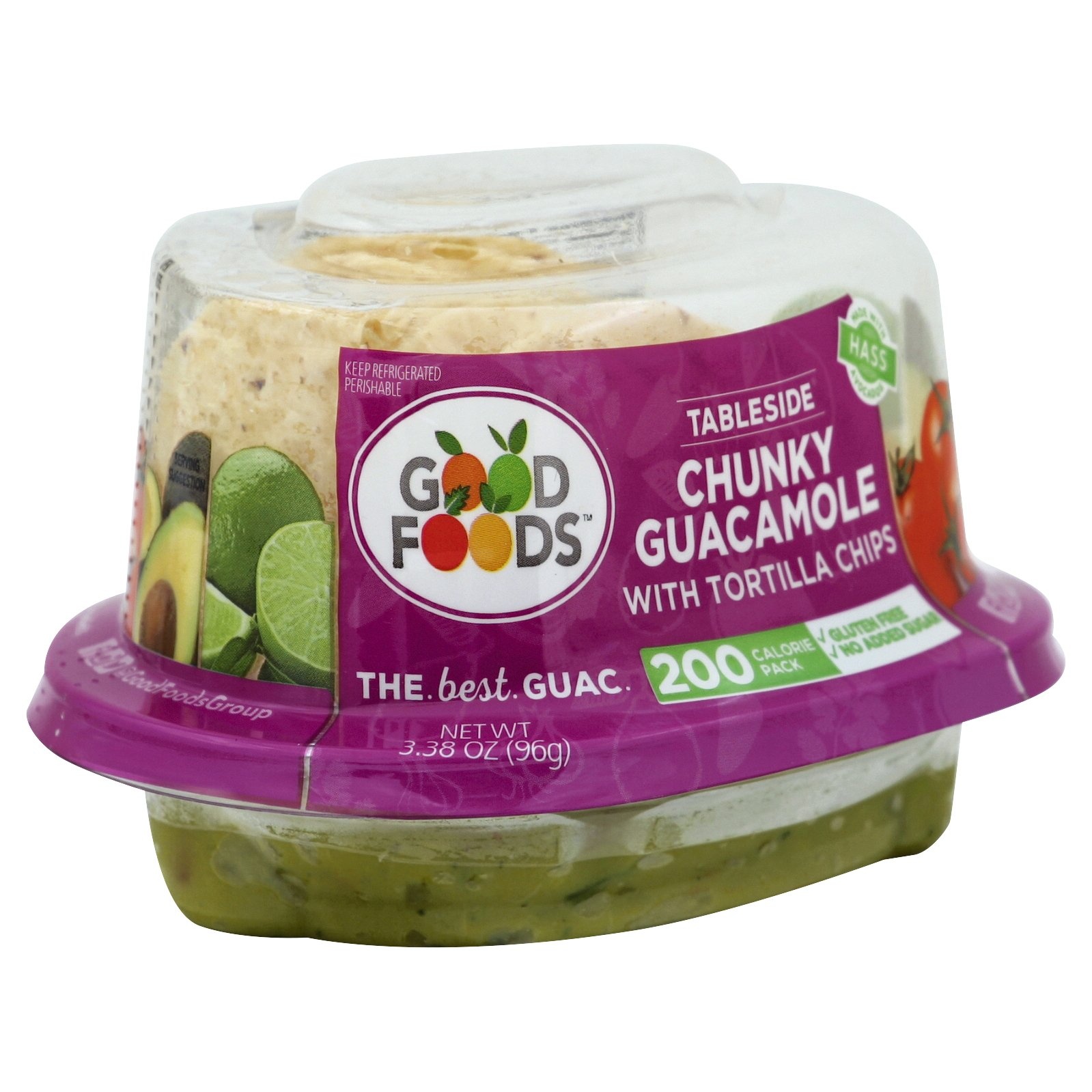 slide 1 of 1, Goodfoods Chunky Guacamole, 3.38 oz