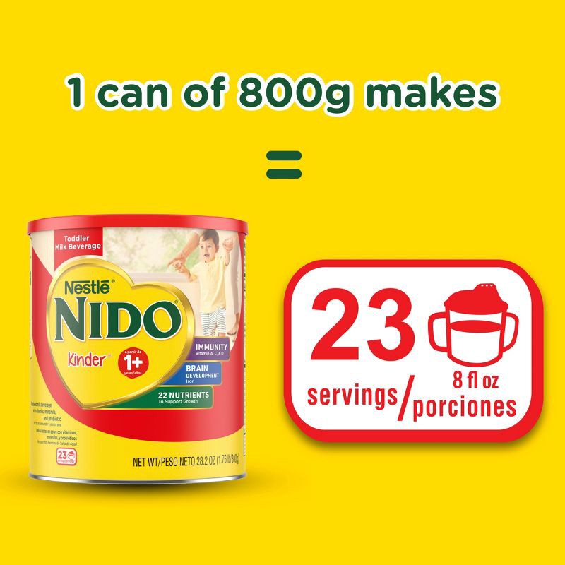 slide 5 of 9, Nestle NIDO Kinder 1+ Toddler and Kids Powdered Milk Beverage - 56.3oz​, 56.3 oz