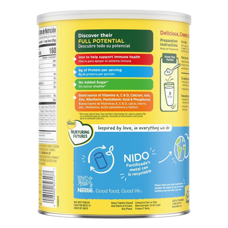 slide 4 of 7, Nestle Nido Fortificada - 56.4oz, 56.4 oz